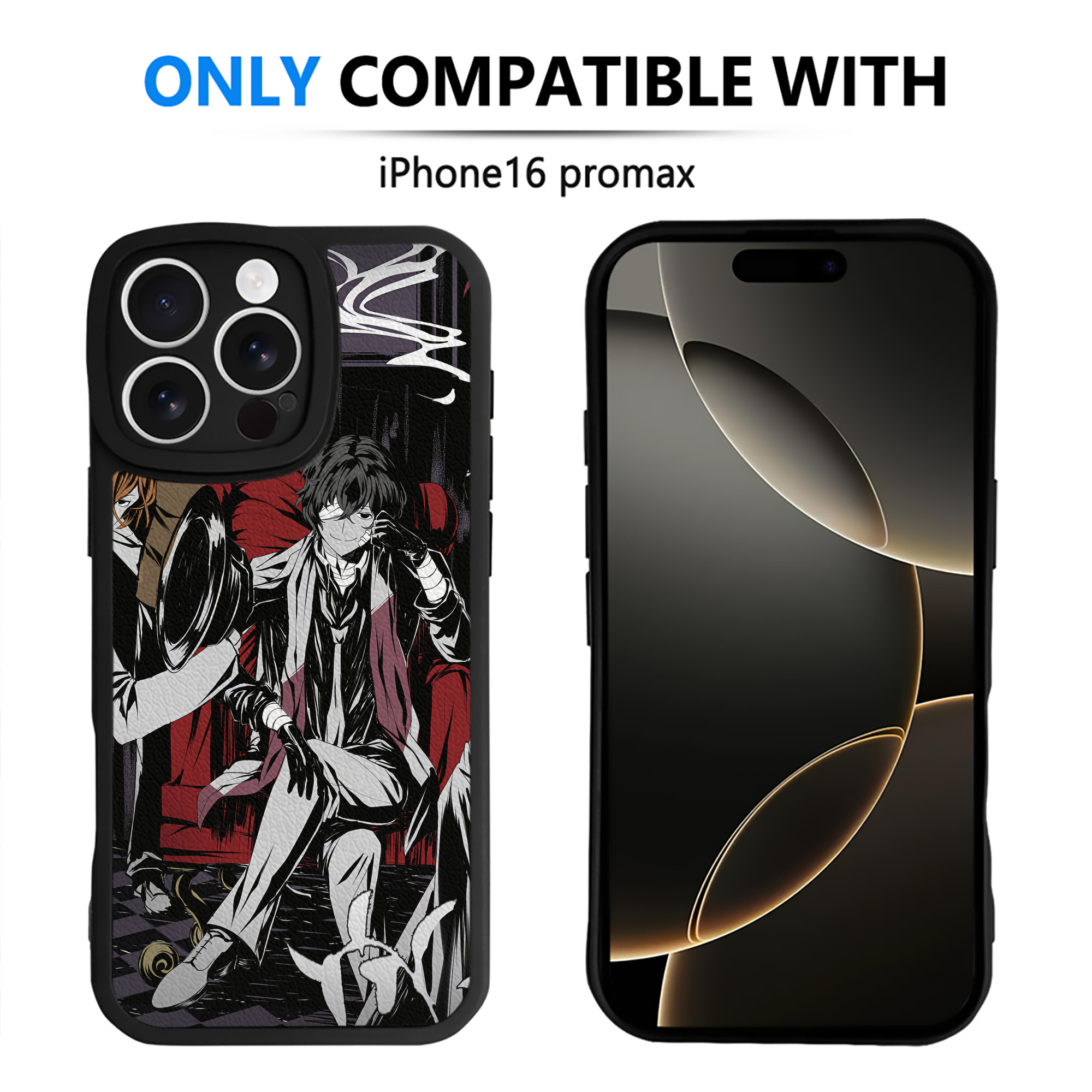 （画像用） 文豪ストレイドッグス Bungo Stray Dogs 【iPhone 16シリーズ対応】シリコンスマホケース（レザー調） 材質：シリコン